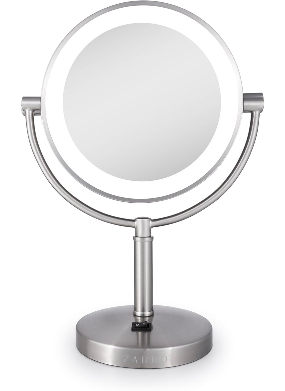 Zadro - Zadro Laguna 11" Makeup Mirror with Lights and Magnification LED Lighted Makeup Mirror with Magnification 5X/1X - Image 1