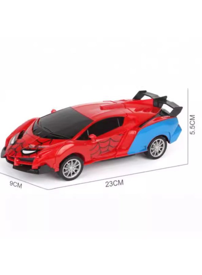 Hot-selling Children's One-on Remote Control Deformation Spray Light Deformation Robot Remote Control Toy Autobots-Color:One Key Deformation Lamborghini Remote Control Car (Iron Man)-Proportion:1:16 - Image 4