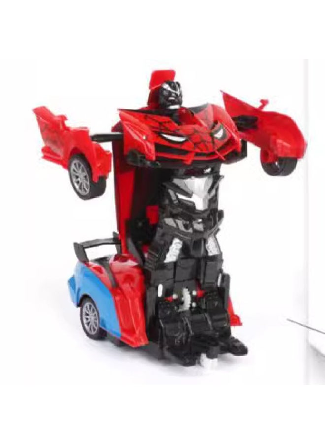 Hot-selling Children's One-on Remote Control Deformation Spray Light Deformation Robot Remote Control Toy Autobots-Color:One Key Deformation Lamborghini Remote Control Car (Iron Man)-Proportion:1:16 - Image 3