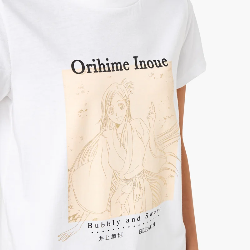 SP Characters Orihime Inoue Print T-shirt with Crew Neck