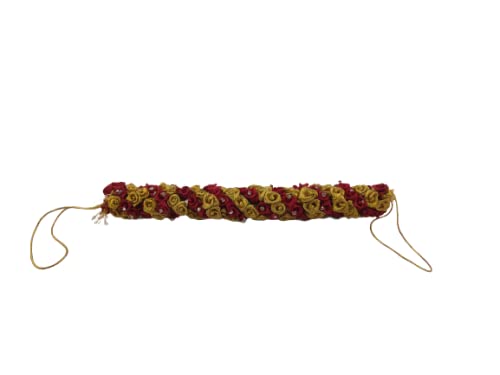 advancedestore Artificial Bun Juda Maker Flower Gajra Hair Accessory for Women and god 10 inch comboc pack of 3 - Image 4