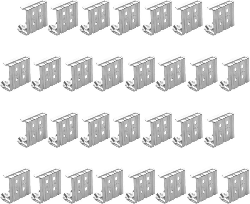 Stainless Steel Photovoltaic Water Guide Clip 30pcs Multi-Hole Drainage for Solar Panel Assembly, 30mm 33mm 35mm(35mm) - Image 1
