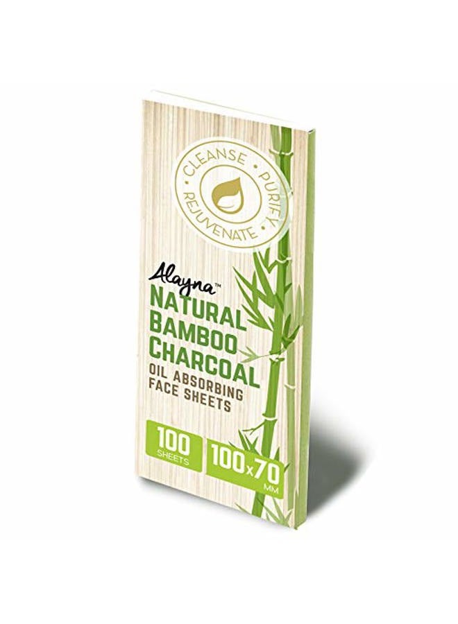 Alayna Oil Blotting Sheets for Face Natural Bamboo Charcoal Blotting Paper for Oily Skin Oil Absorbing Tissues Beauty Blotters Remove Excess Shine Organic Blot Papers For Facial Make Up & Skin Care 1 Pack - Image 1