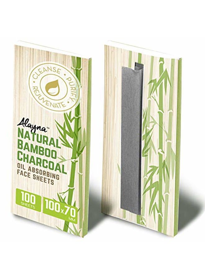 Alayna Oil Blotting Sheets for Face Natural Bamboo Charcoal Blotting Paper for Oily Skin Oil Absorbing Tissues Beauty Blotters Remove Excess Shine Organic Blot Papers For Facial Make Up & Skin Care 1 Pack - Image 3