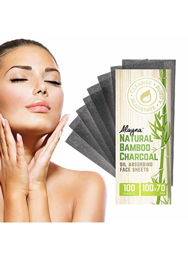 Alayna Oil Blotting Sheets for Face Natural Bamboo Charcoal Blotting Paper for Oily Skin Oil Absorbing Tissues Beauty Blotters Remove Excess Shine Organic Blot Papers For Facial Make Up & Skin Care 1 Pack - Image 5