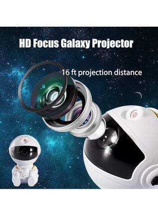 Astronaut Galaxy Projector Night Light for Kids Bedroom Star Projector with Remote Control, Aesthetic Nebula Astronaut Projector Ambient Lighting for Gaming Room, Home Theater, Ceiling, Party Decor(White Star) - view 3