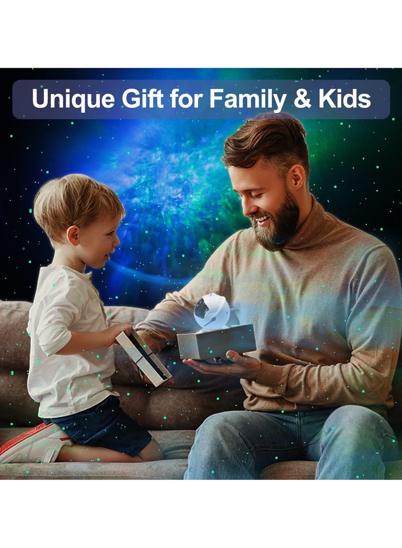 Yalla Pick Astronaut Star Projector, 7 Color Nebula Galaxy Night Light with Remote Timer, 360° Rotating Head Ambient Lamp for Bedroom Gaming Room Home Theater Ceiling Decor, White Star Design - Image 5