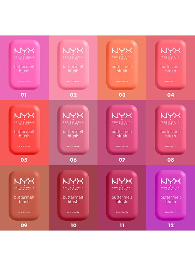 NYX PROFESSIONAL MAKEUP Buttermelt Blush, Powder Blush, Up To 12 H Wear, Fade & Transfer Resistant, Back And Butta - Image 2