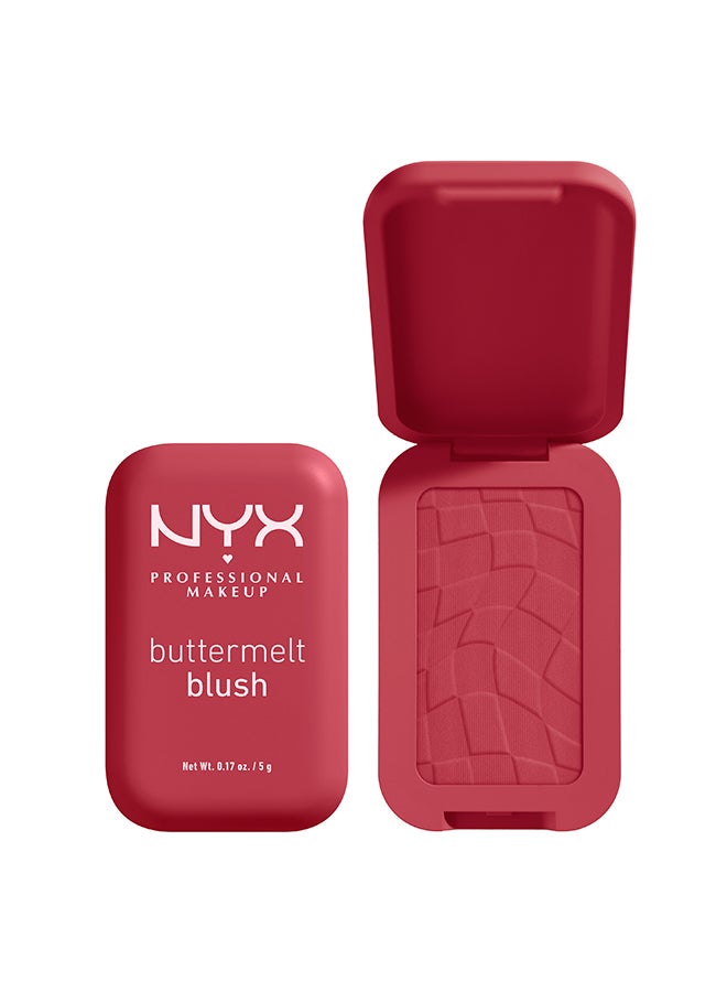 NYX PROFESSIONAL MAKEUP Buttermelt Blush, Powder Blush, Up To 12 H Wear, Fade & Transfer Resistant, Back And Butta - Image 1