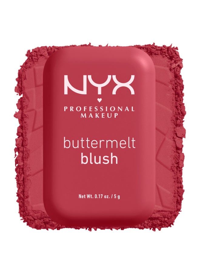 NYX PROFESSIONAL MAKEUP Buttermelt Blush, Powder Blush, Up To 12 H Wear, Fade & Transfer Resistant, Back And Butta  - Image 4