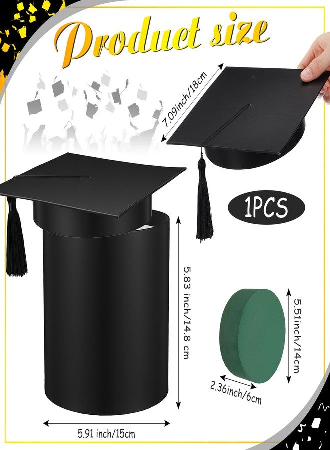 ForraFun 2 Sets Graduation Cap Flower Box with Floral Foam Blocks Graduation Cap Flower Gift Box Graduations Party Favors for Grad Ceremony Party Activities Celebrations - Image 2