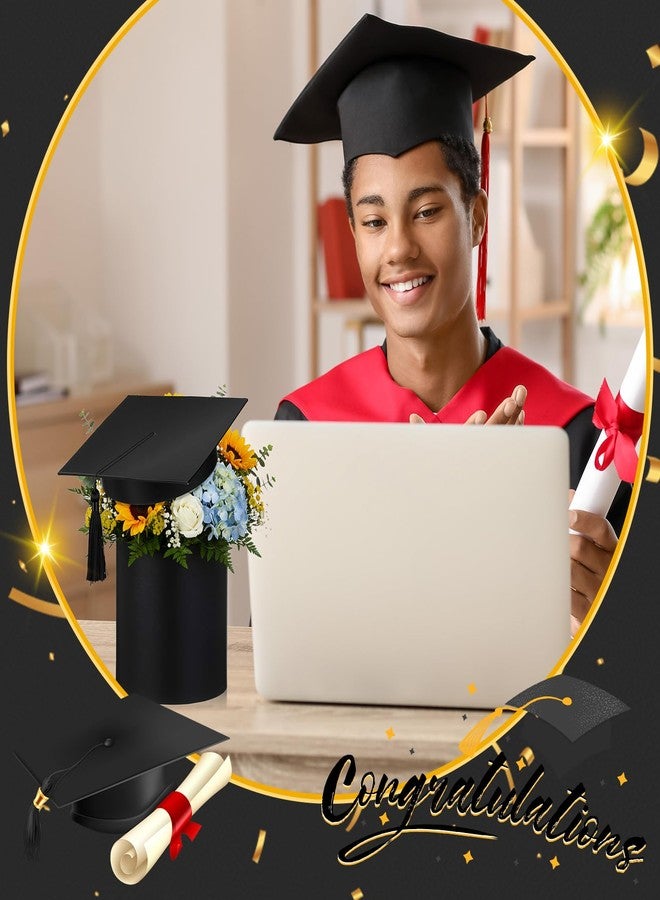 ForraFun 2 Sets Graduation Cap Flower Box with Floral Foam Blocks Graduation Cap Flower Gift Box Graduations Party Favors for Grad Ceremony Party Activities Celebrations - Image 5
