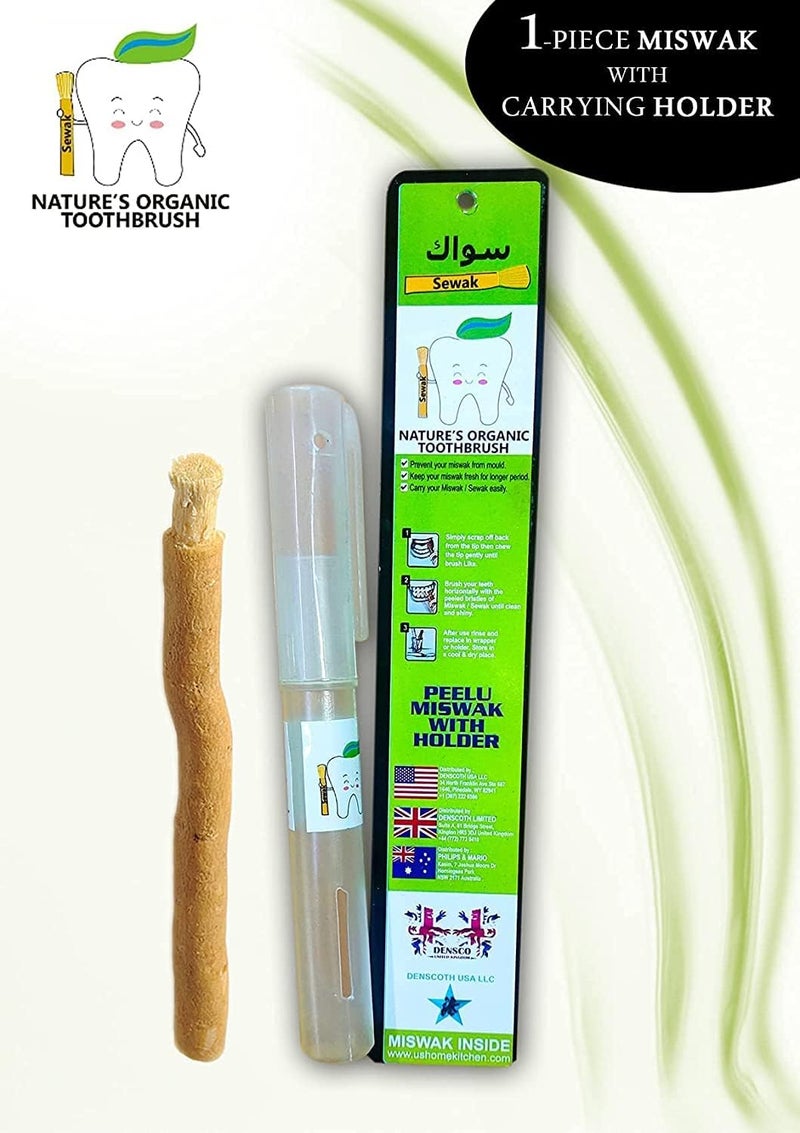 Miswak Stick Natural Chewable Toothbrush Sticks Miswaak Siwak Organic Wooden Tooth Brush Oral Natural Teeth Whitener (1 Piece) - Image 3