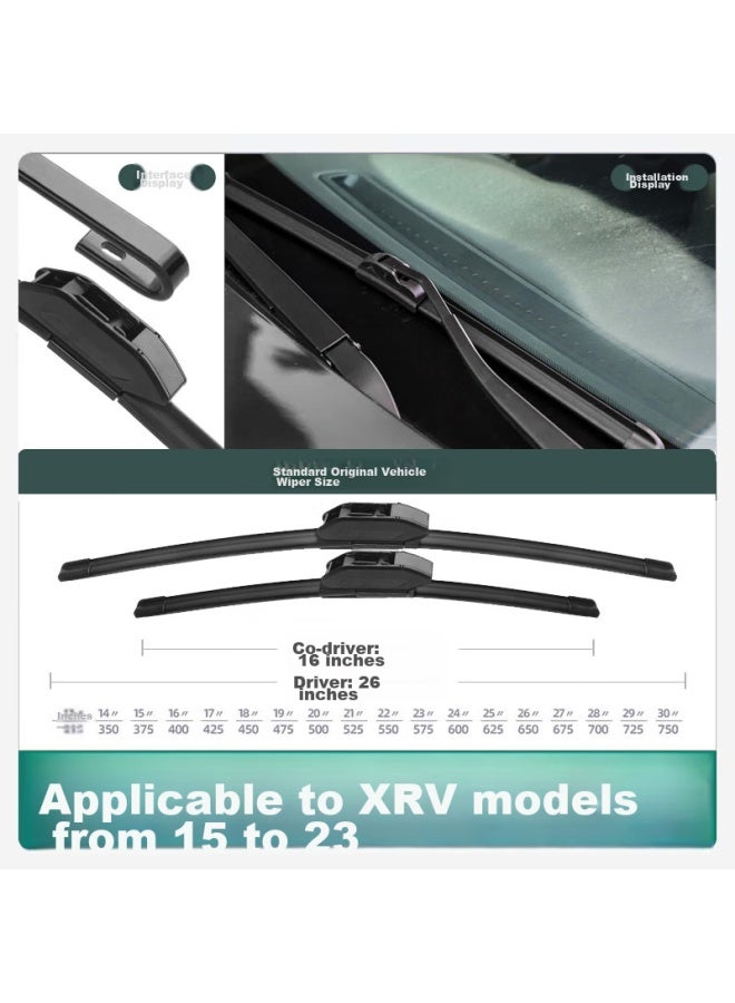 XUFENG Xufeng Car Accessories (xufeng) Dongfeng Honda Xrv Front And Rear Wiper Blades, 2015- Models, Dedicated Rear Window Wipers, Original Equipment, Front And Rear Set  - Image 2