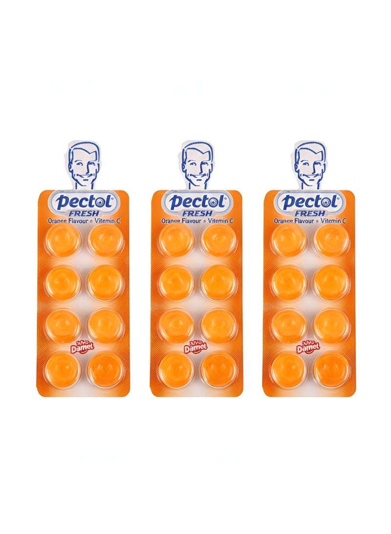 بيكتول استحلاب بنكهة البرتقال لتطهير الفم وعلاج الحلق من بيكتول (3 شريط ) - Image 1