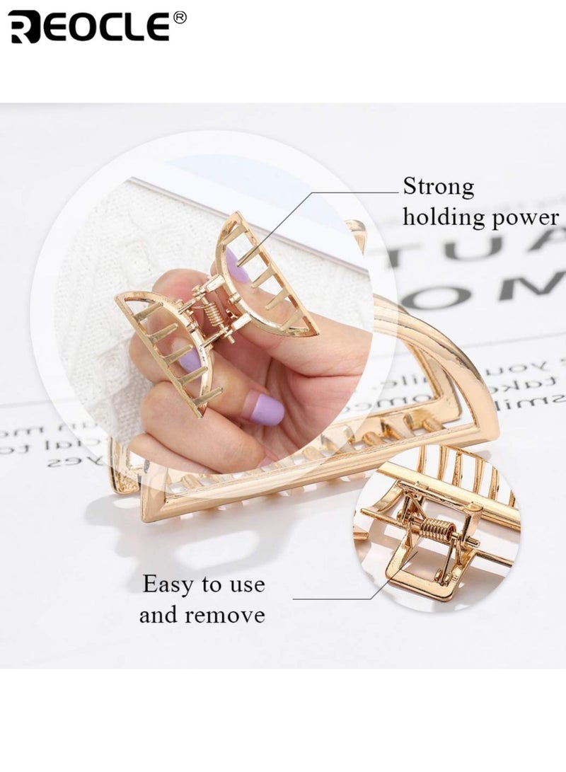 ريوكل 6 قطع من مشابك الشعر المعدنية على شكل قلب بتصميم من سبائك الزنك اللامع، إكسسوارات شعر للفتيات بثبات قوي لتصفيفات الشعر الطويلة - Image 5