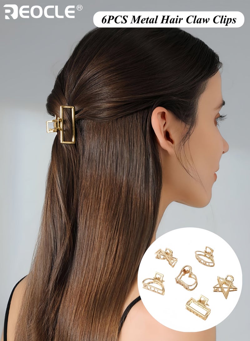 REOCLE 6PCS Heart Shape Metal Hair Clips with Sparkling Zinc Alloy Design Girls Hair Accessories with Strong Hold for Long Hair Styles - Image 2