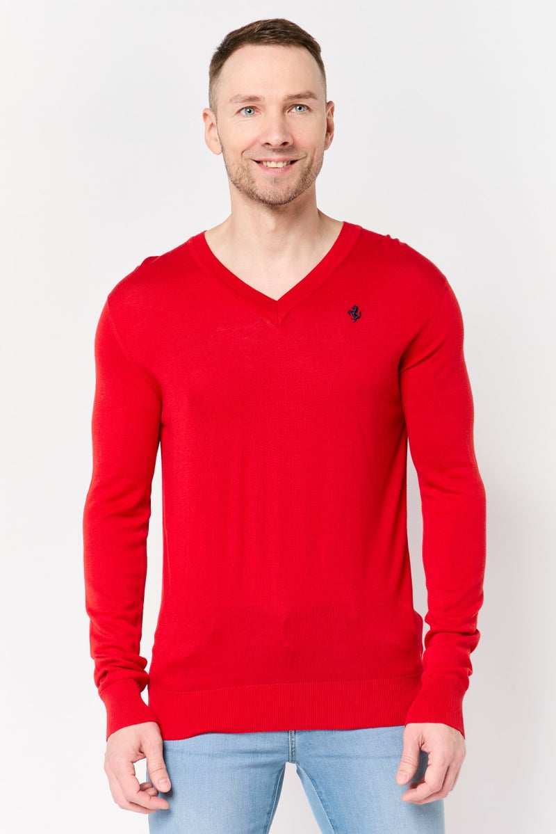 Ferrari Men Sportswear Fit Long Sleeve Outdoor Sweatshirt, Red - Image 1