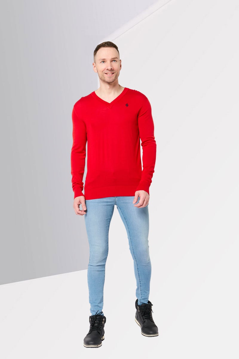 Ferrari Men Sportswear Fit Long Sleeve Outdoor Sweatshirt, Red - Image 2