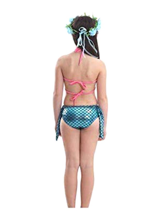 NIBEMINENT 3-Piece Mermaid Swimming Suit With Bikini Set 130cm - Image 4