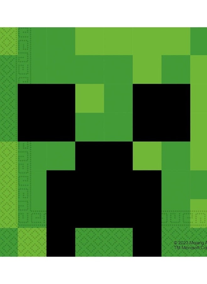 Procos Procos Minecraft 3-Ply Paper Party Napkins (20pk - 13x13in / 33x33cms) 