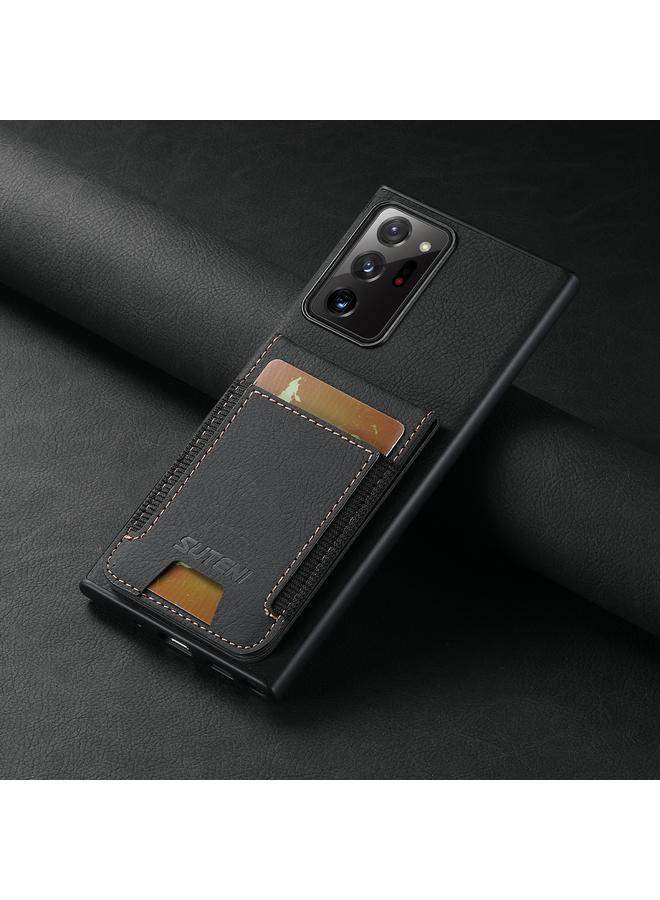 Suteni Case For Samsuny Galaxy Note20 5G H03 Litchi Leather Card Bag Stand Back Phone Case - Image 2