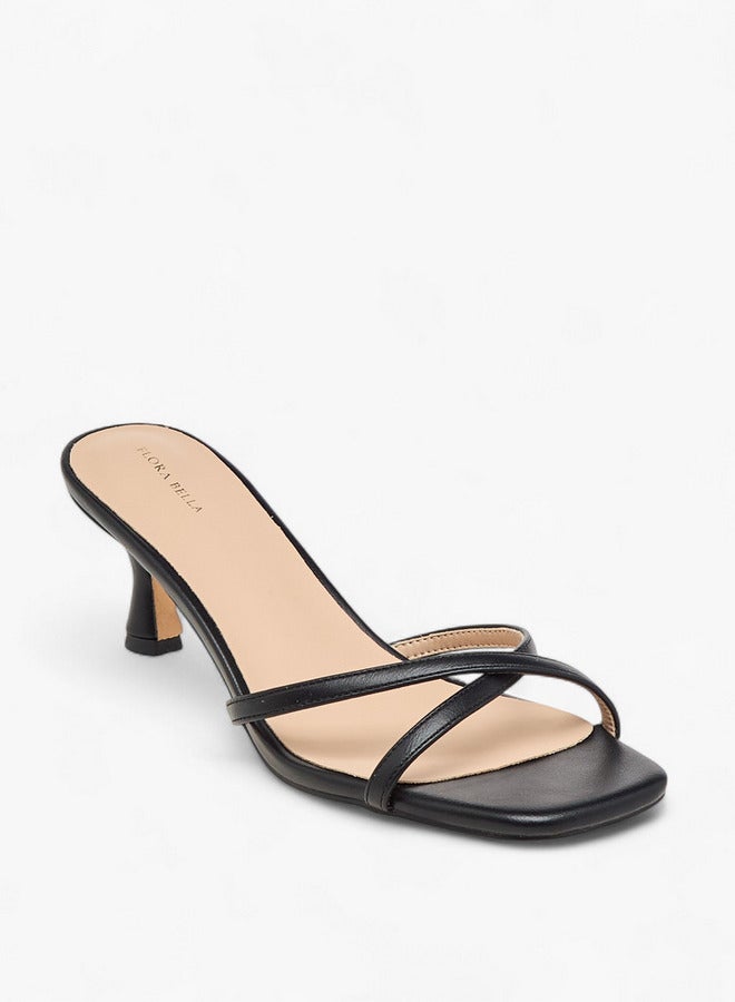 Flora Bella By Shoexpress Women's Strappy Slip-On Sandals with Kitten Heels  - Image 2