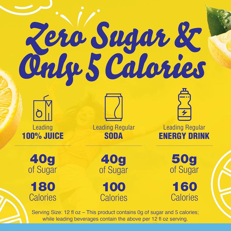 Crystal Light Sugar-Free Lemonade Powdered Drink Mix - 72 Count Jar Packs, 6 Count (Pack of 12) - Image 4