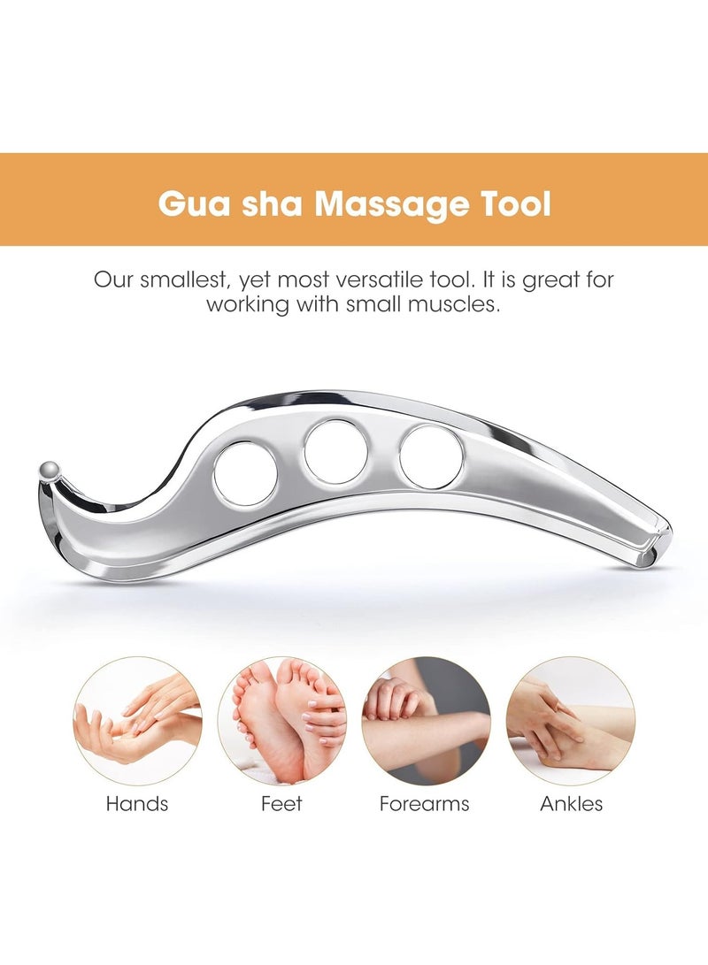 general Gua Sha Massage Tools, 420 Stainless Steel Gua Sha Boards, Body Gua Sha Treatment Tools, Spa Board Tools for Reducing Neck, Shoulder, Back Muscle Pain, Anti-Allergic, Anti-Corrosion - Image 5