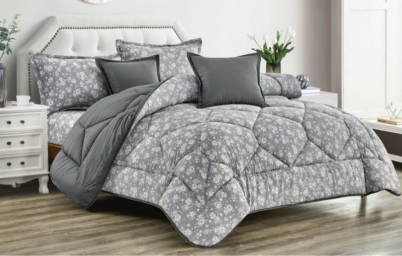 Luxury Cotton Bedding Set – 6-Piece Double Set, 50% Cotton