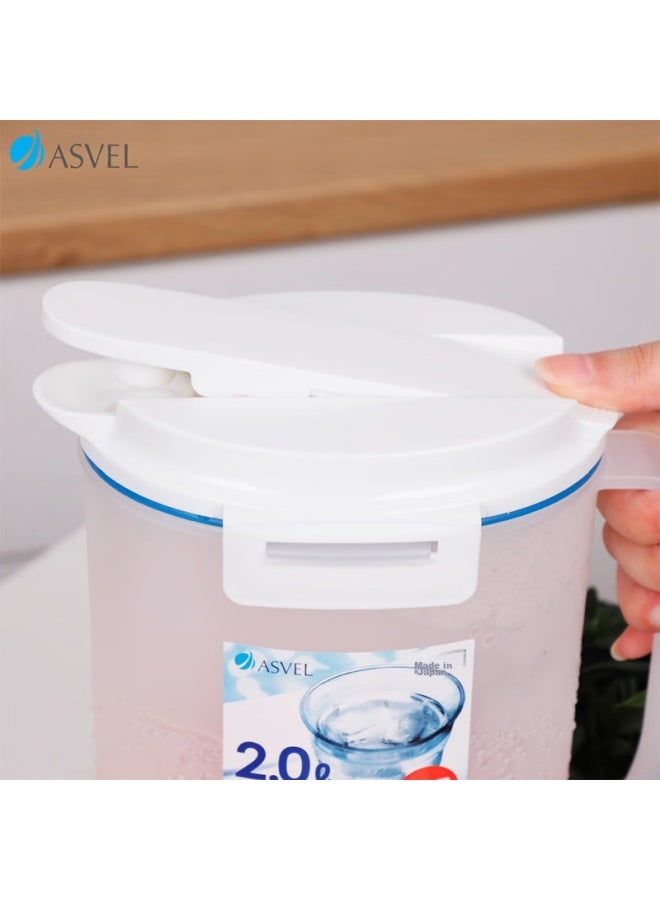 Asvel Plastic Cold Water Pitcher, Large Capacity, For Tea, Juice, And Food, Food-grade, Heat-resistant, Imported From Japan, 2l - Image 3