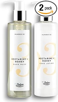 Lidl By Deluxe Set of Number 03 Nectarine Honey Hand Wash Hand Lotion 250mL Each - Image 1