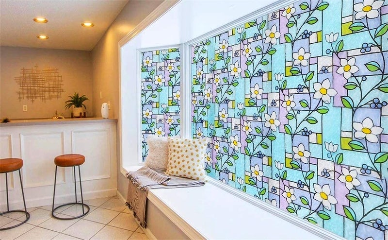 SD ENTERPRISES Printed Vinyl Window Privacy Glass Self Adhesive Decorative for BathroomDoor WindowHeat ControlSidelightAnti UV 16 x 144 Inch - Image 4