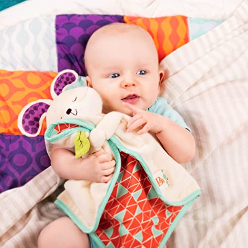 B. toys – Baby Bunny Security Blanket with Soft Plush Fabric – Sensory Comfort Lovey with Crinkle Spot for Newborns & Infants – Baby Toys & First Blanket for Soothing Comfort – 0 Months+ - Image 5