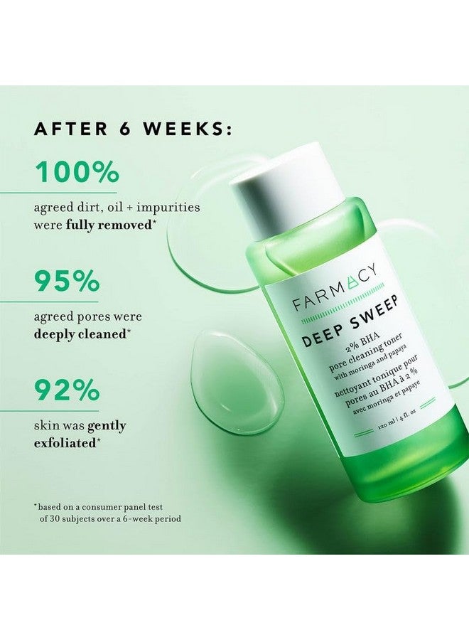 FARMACY تونر أرماسي ديب سويبت 2% بي إتش إيه لتنظيف المسام للوجه ومقشر الوجه مع حمض الساليسيليك (4 أونصات سائلة) - Image 5