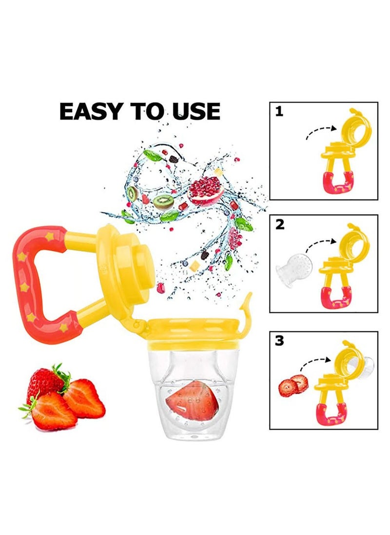 Bimirth Baby Feeding Gift 12-Piece, Includes Suction Bowl with spoon, Silicone Food Teething Feeder with 3 size, Ultra-Soft Silicone Baby Food Bottle With Spoon,  Fresh Foods Masher And Bowl, Baby Feeding Bib  - Image 4