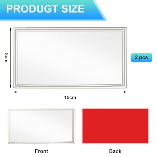 RupeeRise 2 Pcs Car Vanity Mirror, 5.9x3.15in Car Mirror Hanging Accessories Interior, Designed to fit most car models, trucks, and SUVs,perfect for quick makeup touch-ups - Image 2