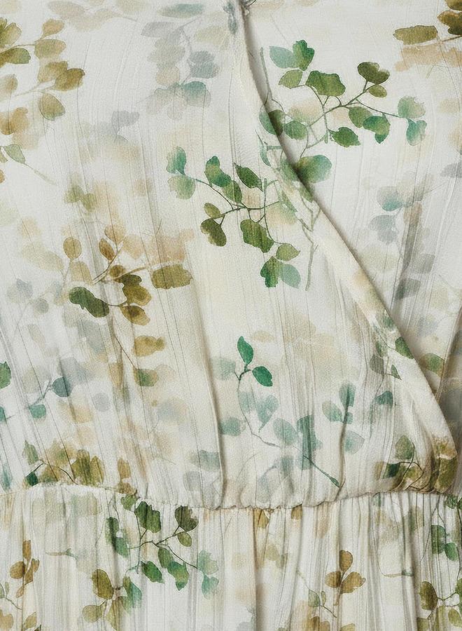 Splash FAV Tiered Midi Viscose Wrap Dress with Floral Print - Image 4