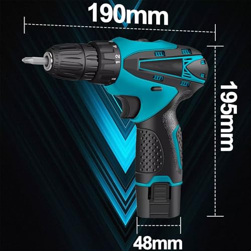 Galaxe Torque Portable Cordless Drill Set Wireless Impact Drills 12V Rechargeable Screwdriver Kits with Hand Tool Kit Socket Set For Repair (GLX12V46SS7, 74pcs tool kit) - Image 3