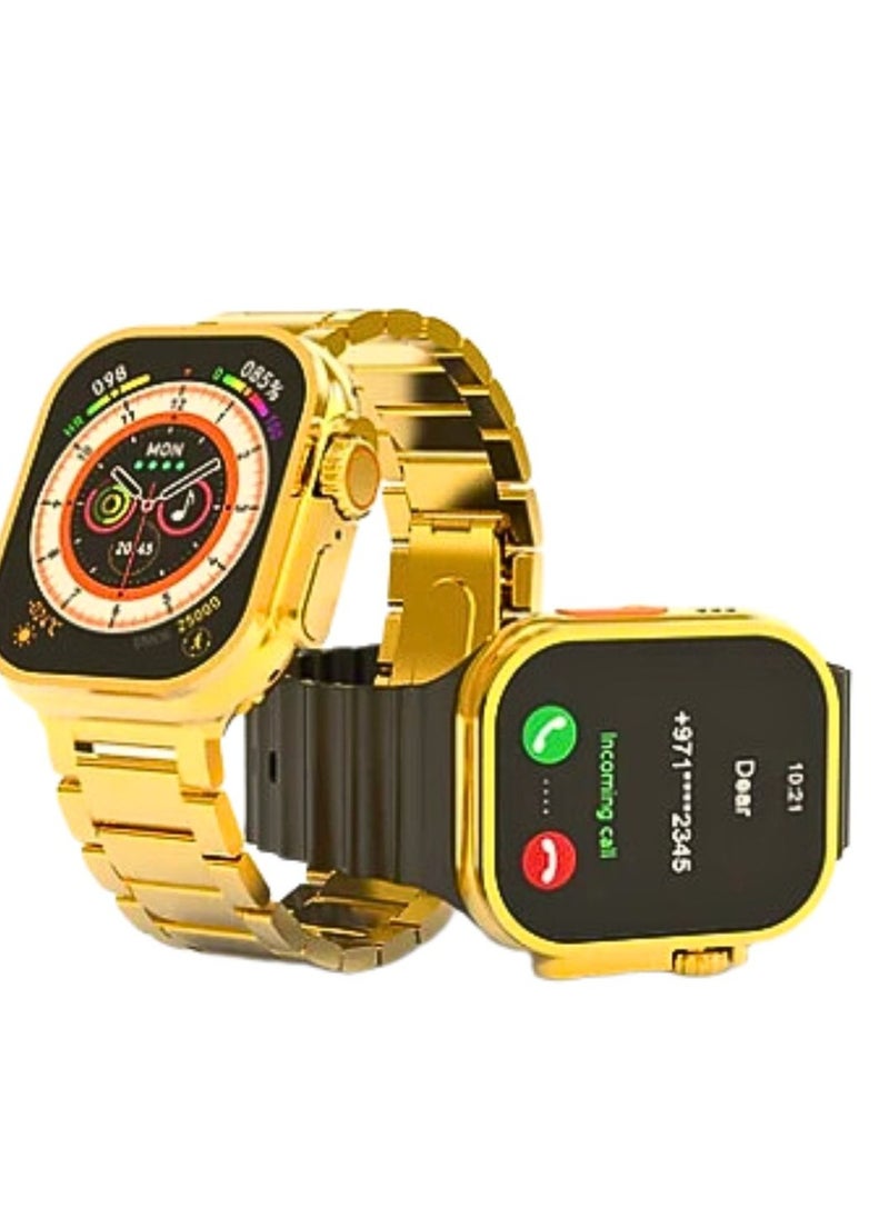 JOROBO - X8 Ultra Max Smart Watch 8 Series 49mm Latest Edition New Arrival with Bluetooth Calling, Wireless Charging With 3 Straps - SILVER - Image 1