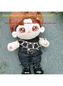 Generic 20cm Doll Clothes Mirror Men's Group Jiang Tao Same Style Lu Hanting Cotton Doll Clothes LV Jue An Cotton Doll Clothes-Specifications:20CM-Color:20CM White Collar Vest 3-piece Set  - Image 1