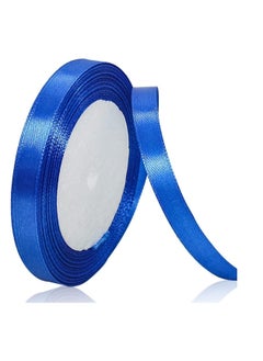 MARKQ Cobalt Blue Satin Ribbon, 12mm x 25yd Fabric Polyester Ribbon for Gift Wrapping, Party Favors, Wedding Decorations, Bow Making, Bouquets, Sewing Projects & Craft Supplies  - Image 1