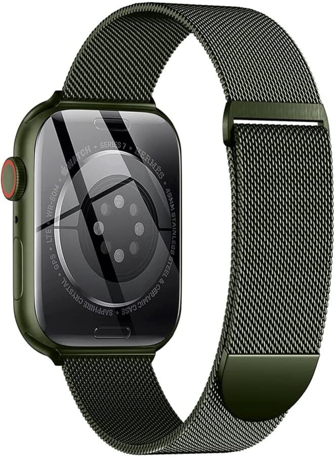 Zedoli Zedoli Metal Band Compatible with Apple Watch Band 40mm 38mm 41mm 45mm 44mm 42mm 49mm for Women Men, Stainless Steel Milanese Mesh Loop Magnetic Wristbands for iWatch Series 9 8 7 6 5 4 3 2 1 SE Ultra 