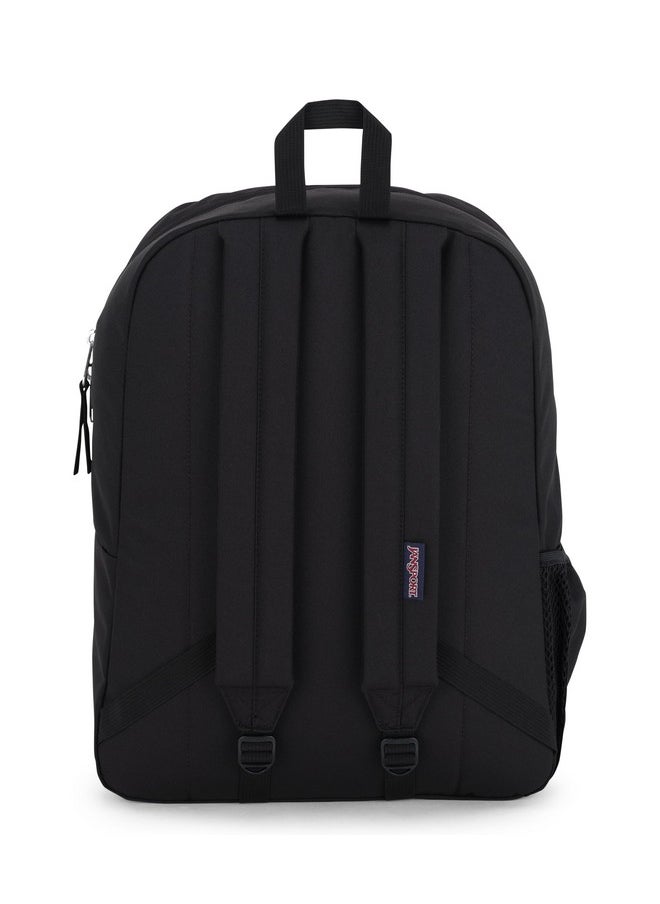JANSPORT JanSport Cross Town Backpack 17" x 12.5" x 6" - Simple Bag for Everyone with 1 Main Compartment, Front Utility Pocket - Premium Class Accessories - Black  - Image 3