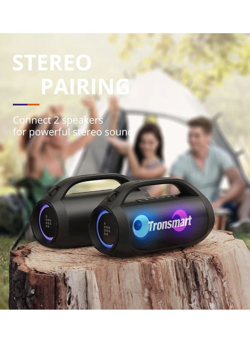 ترونسمارت - مكبر صوت بلوتوث محمول من Tronsmart Bang SE، مكبر صوت كبير 40 وات، صوت ستيريو لاسلكي، مقاوم للماء IPX6، مكبر صوت بلوتوث 5.3 عالي الصوت، وقت تشغيل 20 ساعة، 3 أوضاع إضاءة LED للاستخدام في الهواء الطلق والمنزل والحفلات - Image 1