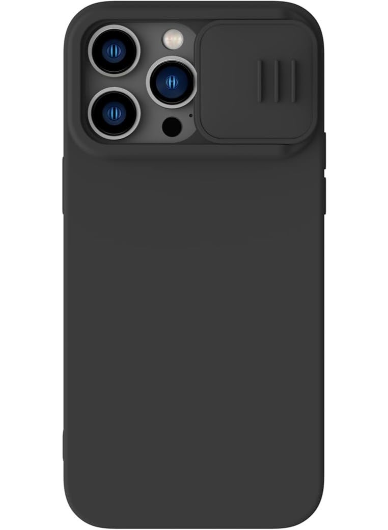 Nillkin CamShield Silky Silicone Series Cover Case Designed For Apple iPhone 14 Pro Max - Classic Black - Image 5