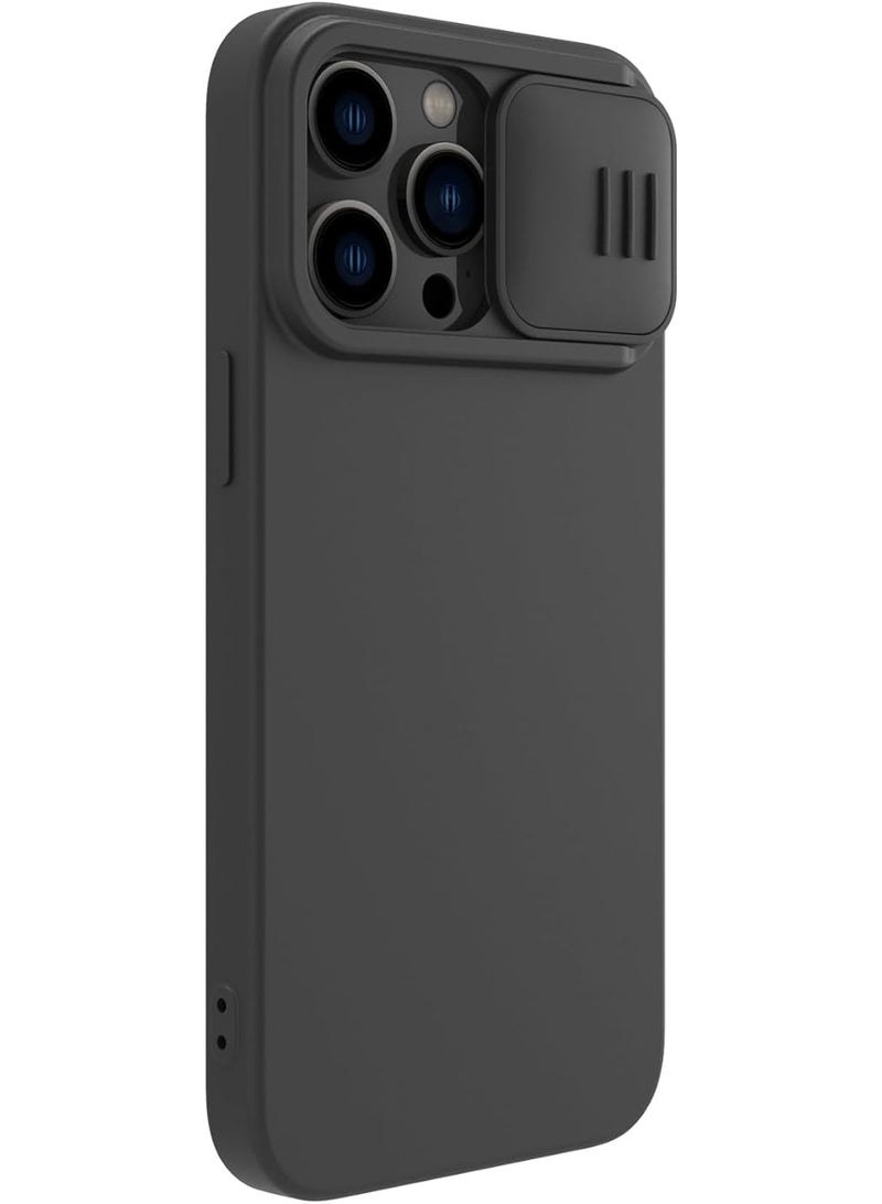 Nillkin CamShield Silky Silicone Series Cover Case Designed For Apple iPhone 14 Pro Max - Classic Black - Image 3