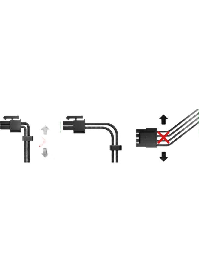Kelepu Power Extension Cable Kit For Desktop Computer Motherboard/Cpu/Graphics Card 4-Piece Set 24Pin*1/8 To 4+4Pin*1/8 To 6+2Pin*2 White - Image 3