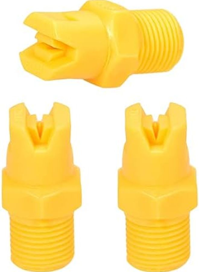 فوهة رش مروحية مسطحة 1 8BSPT خيط ذكري PP زاوية 110 درجة قطر الفتحة 1.1 مم 3 قطع - Image 1