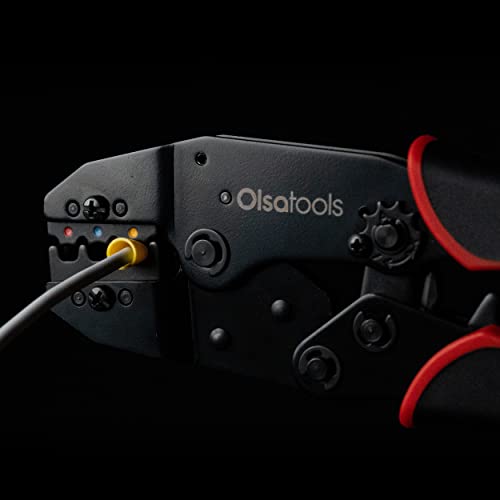 Olsa Tools Ratcheting Wire Crimper - Crimp Tool for Insulated Electrical Terminals Including Butt & Spade Types - Precision Wire Terminal Crimping Tool - Durable Professional Crimper - Part 1498 - Image 5